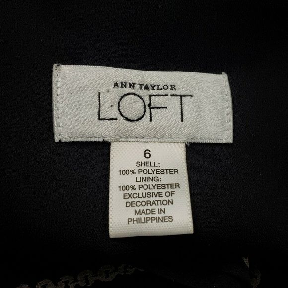 Ann Taylor LOFT Pleats Chiffon Velvet Dress 6 NWOT - Picture 7 of 7